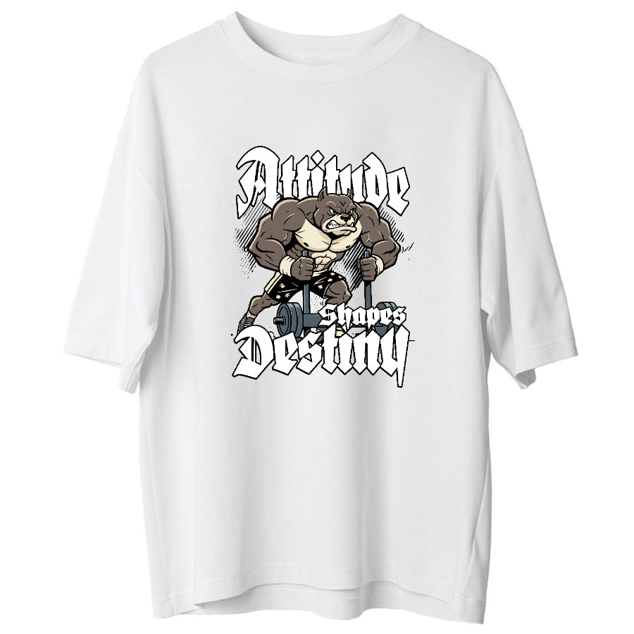 Attitude Shapes Destiny – Erkek Oversize Tişört