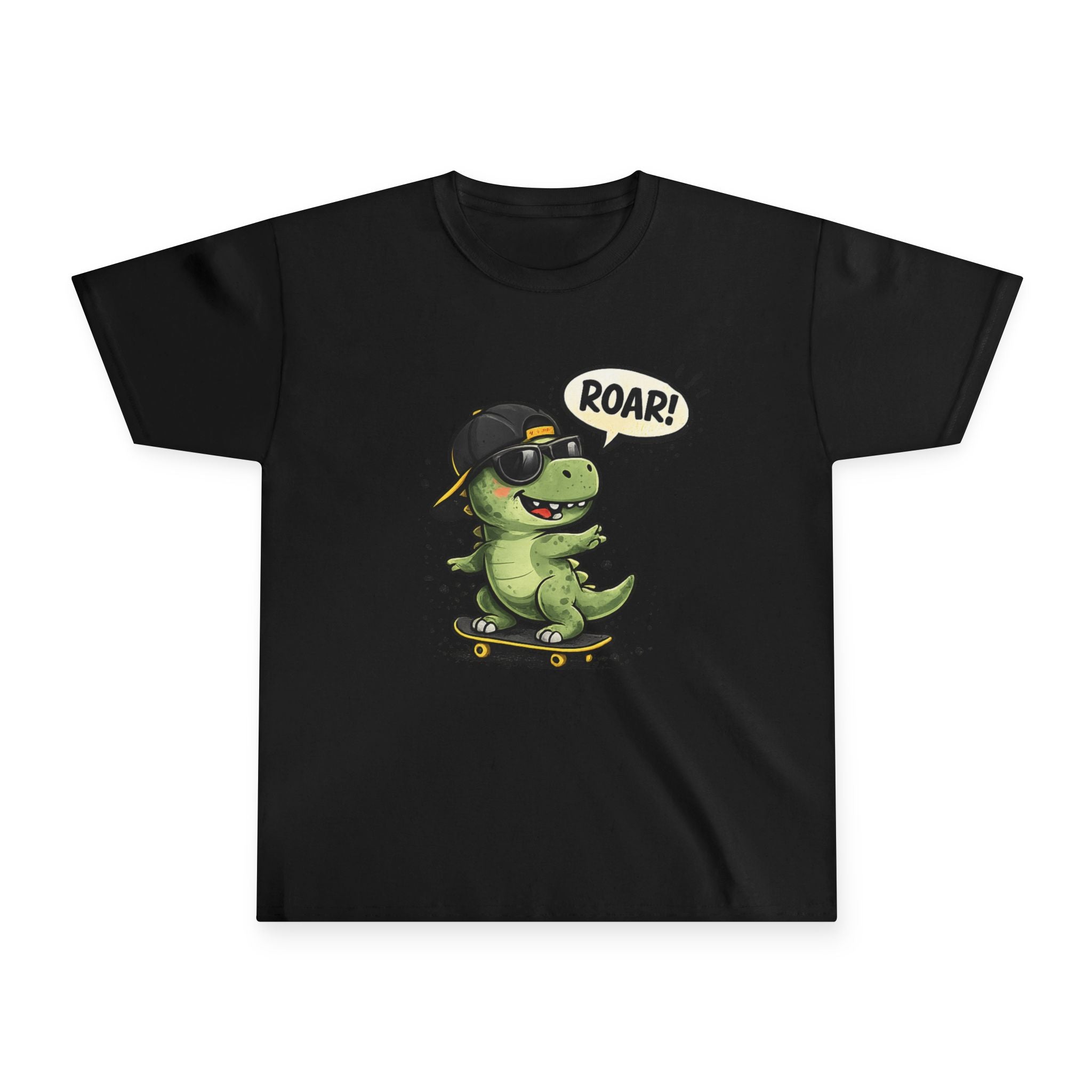 Dinozor Baskılı Çocuk Tişört | ROAR! Skateboard Tasarım T-Shirt
