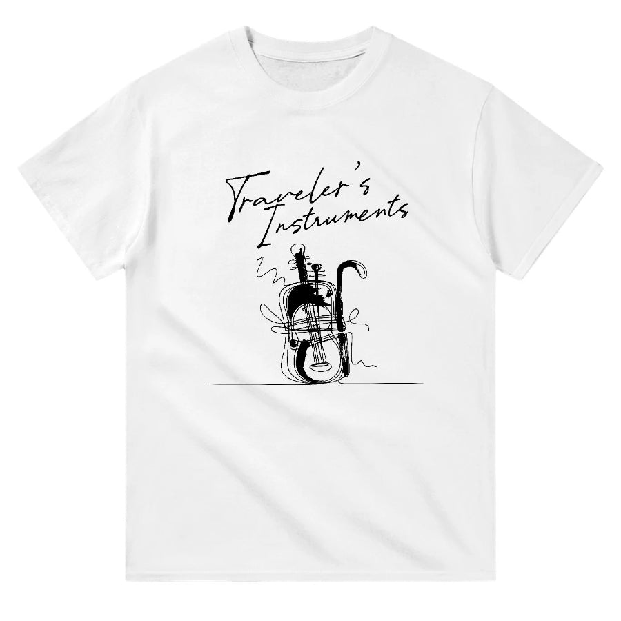 Traveler’s Instruments – Line Art Unisex Tasarım Tişört