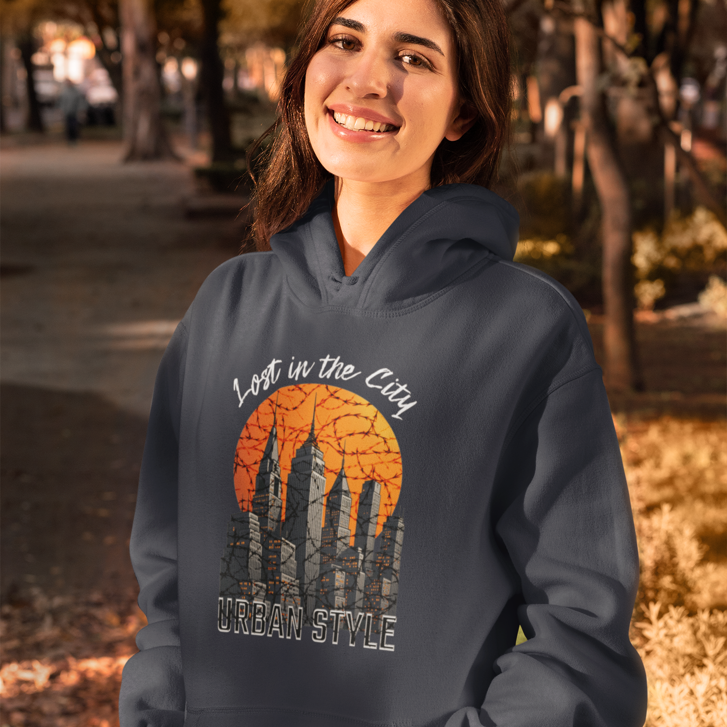Lost in the City – Urban Unisex Hoodie