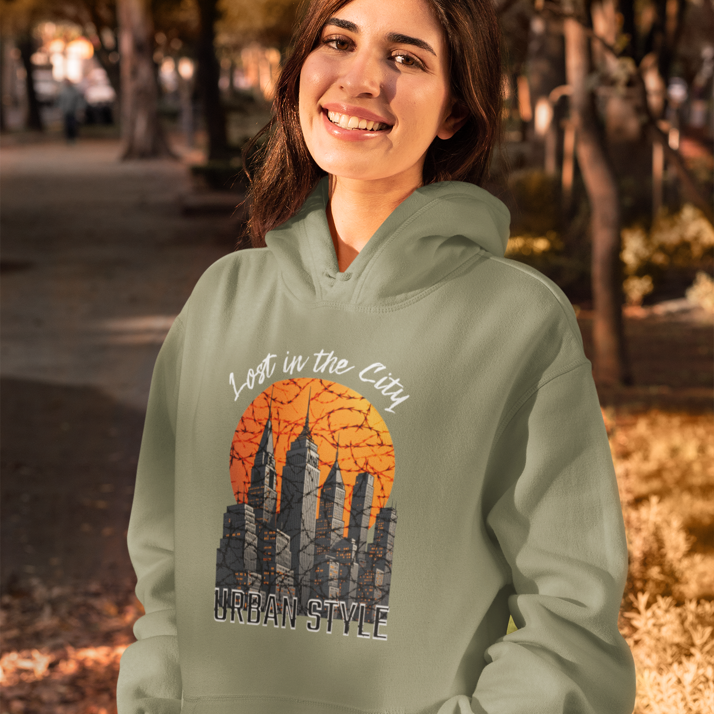 Lost in the City – Urban Unisex Hoodie