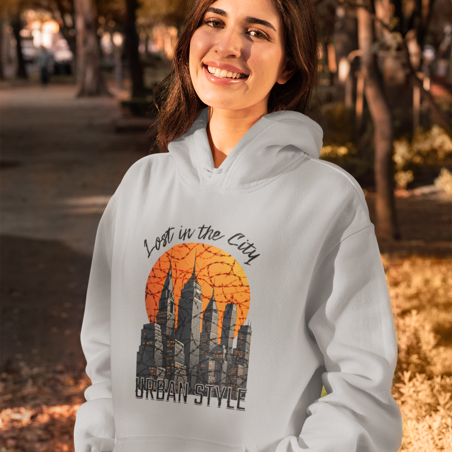 Lost in the City – Urban Unisex Hoodie