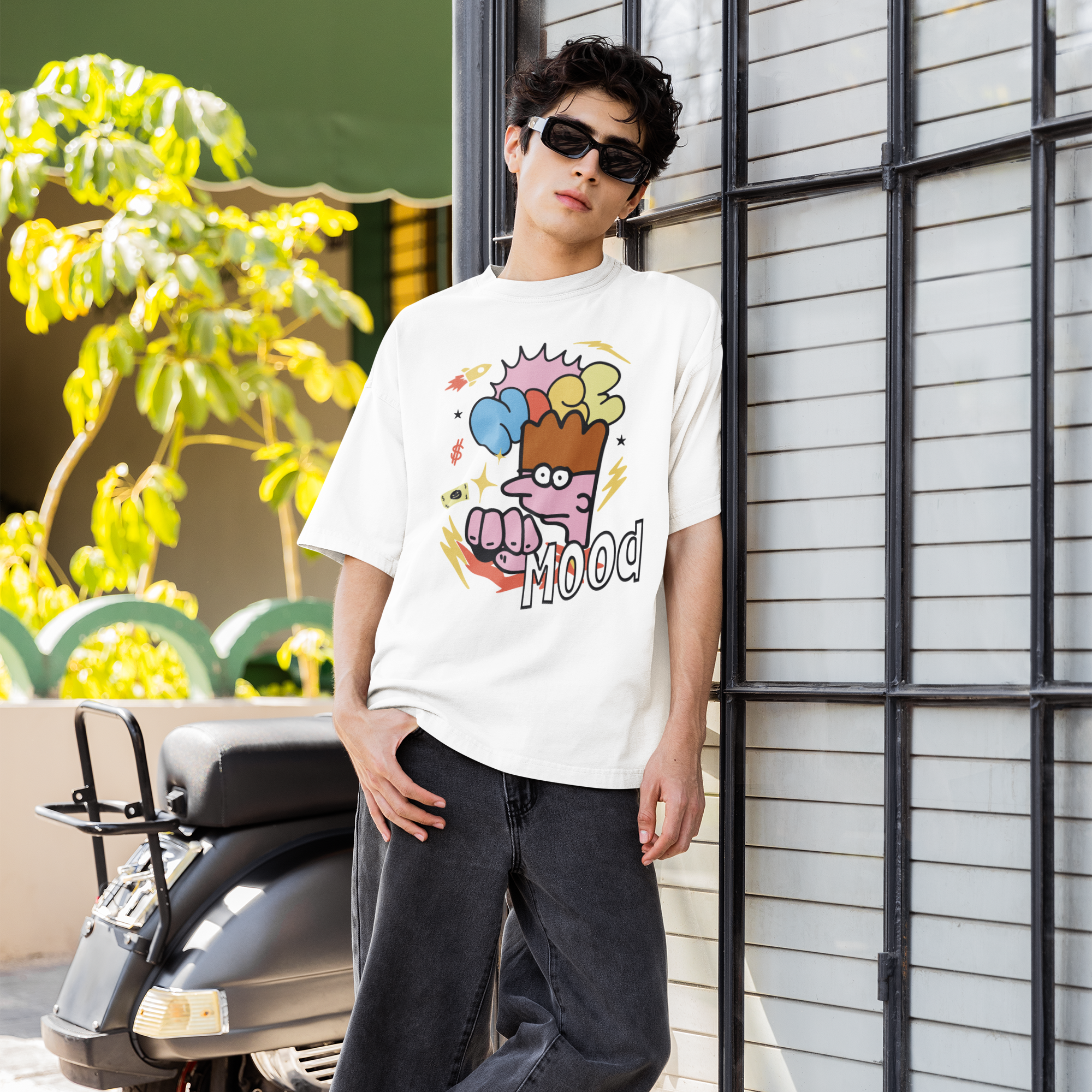 Nice Mood – Karakter Baskılı Oversize Tişört