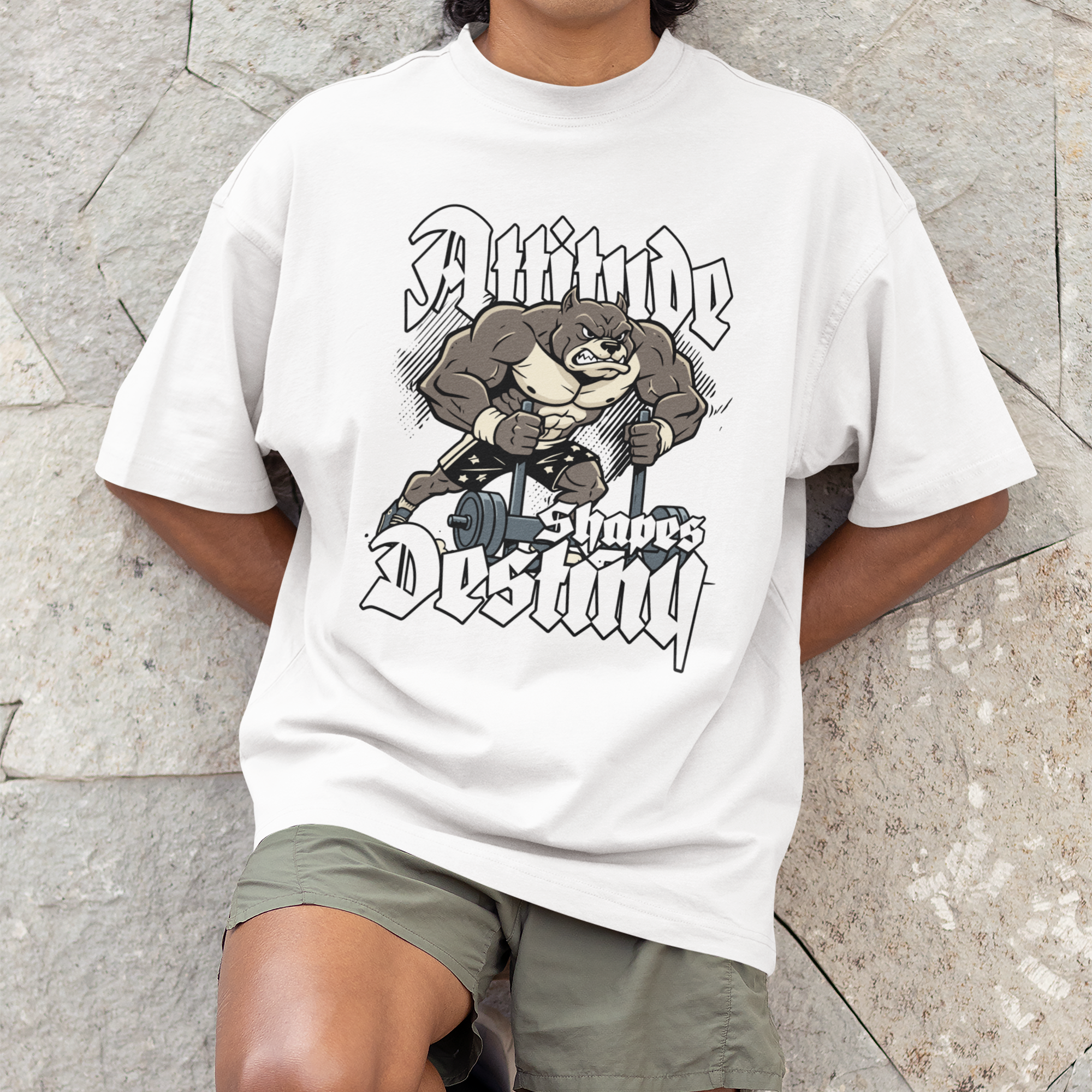 Attitude Shapes Destiny – Erkek Oversize Tişört