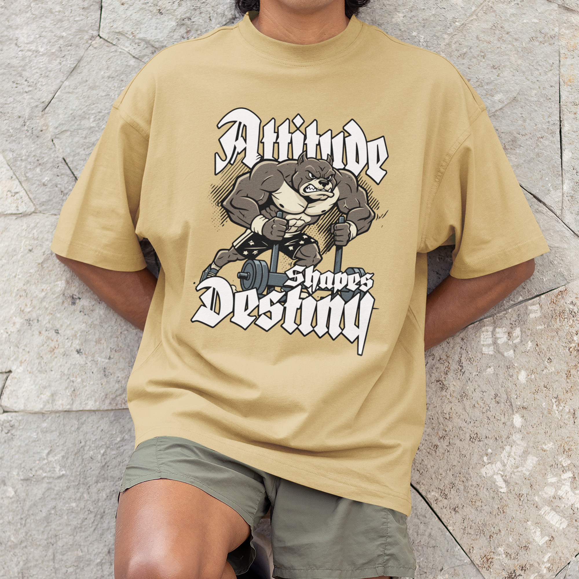 Attitude Shapes Destiny – Erkek Oversize Tişört